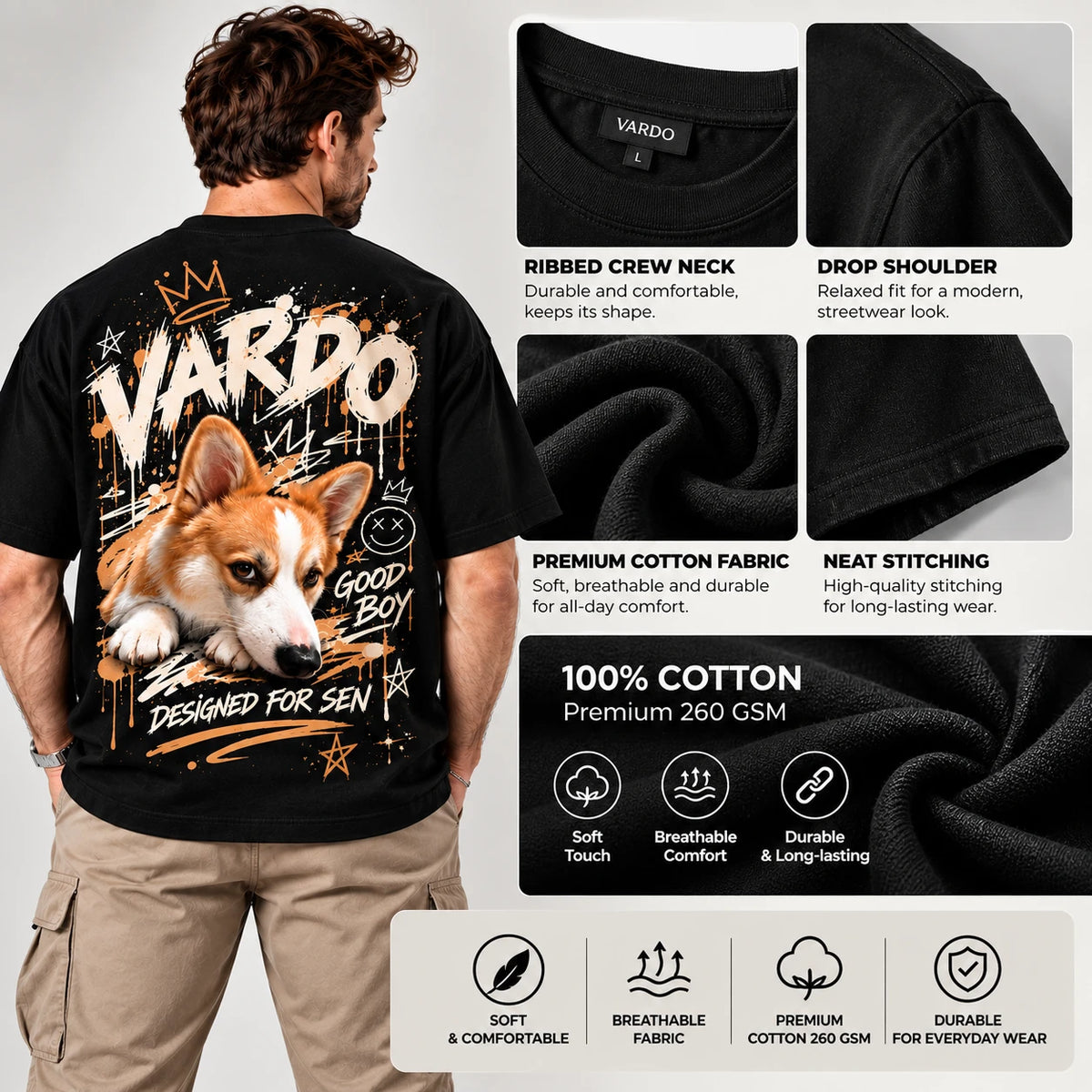 VARDO™ Good Boy Corgi Graphic Tee